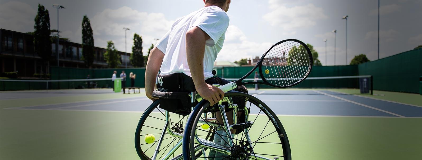 Wheelchair tennis player